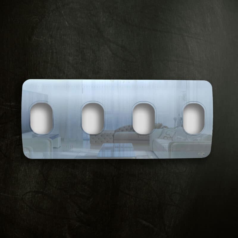 Wandbar DXB – Silber hochglanzpoliert