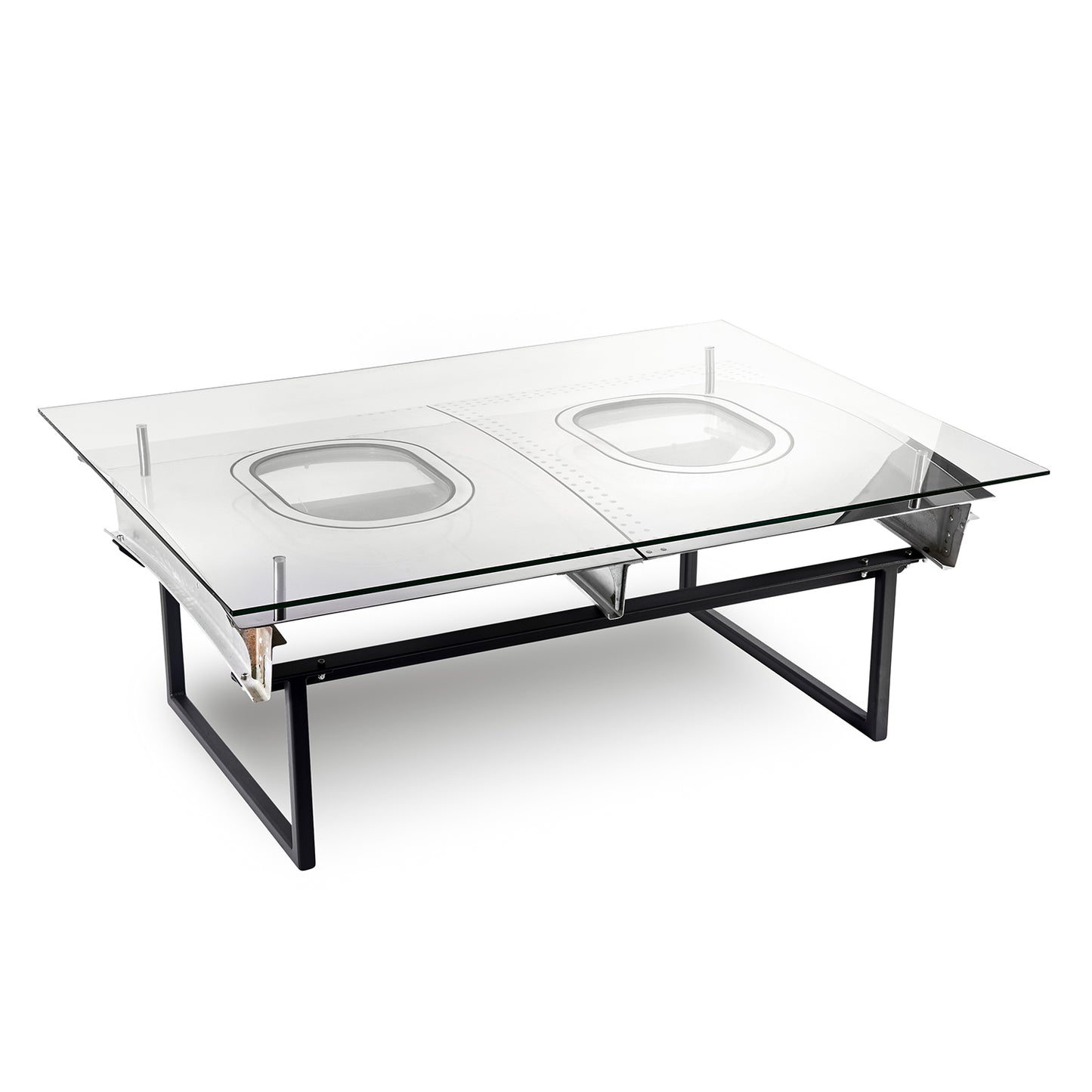 Couchtisch “LAX” – Bordwand - Silber hochglanzpoliert