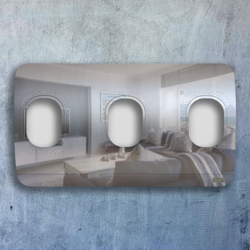 Wandbar LAS – Silber hochglanzpoliert